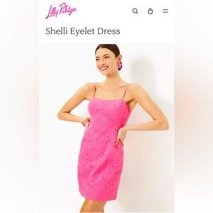 NWT Lilly Pulitzer Pink Shelli Eyelet Dress- size 4